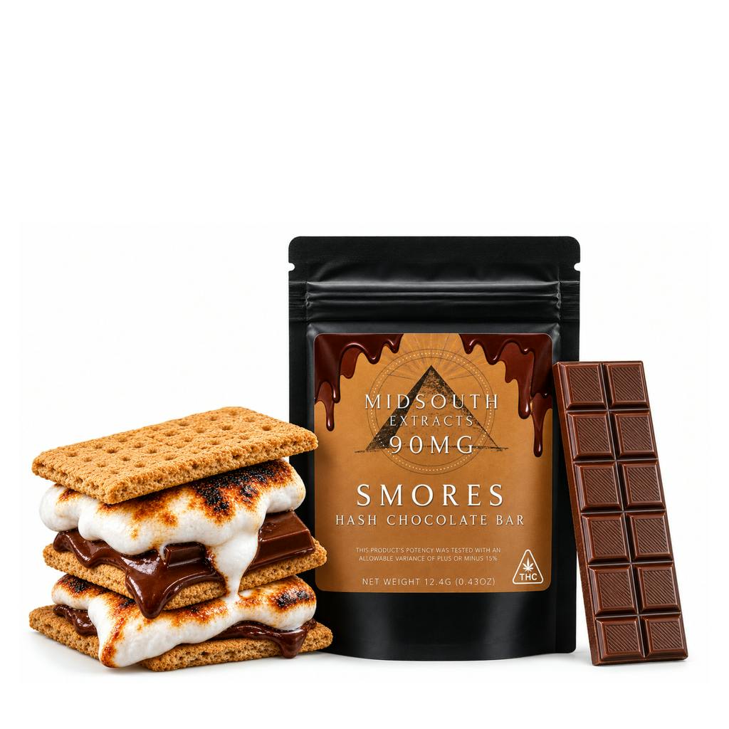 Mid South Extracts Hash Chocolate Bar | S'mores 90mg Bar