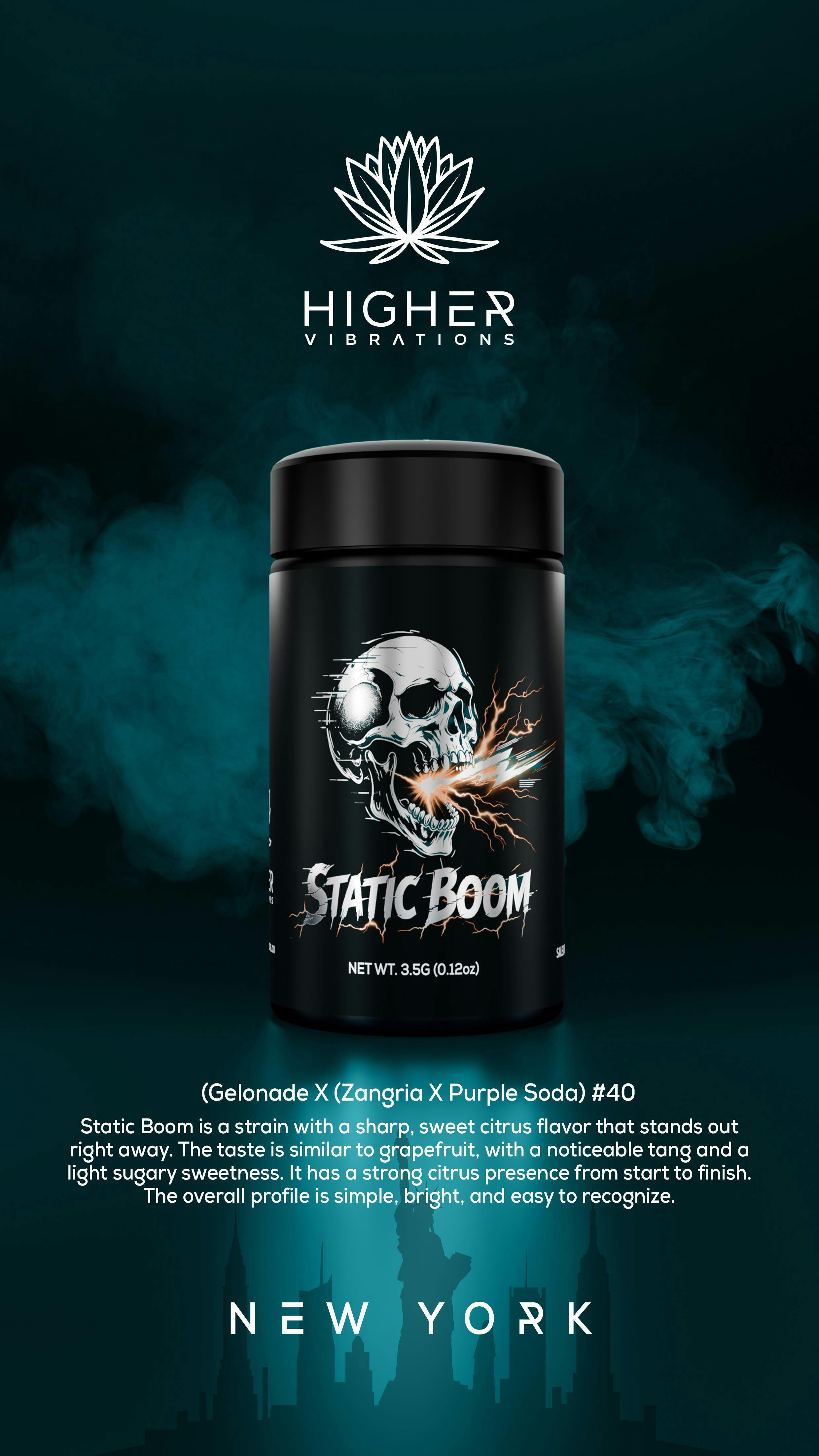 Higher Vibrations 3.5g Flower - Static Boom