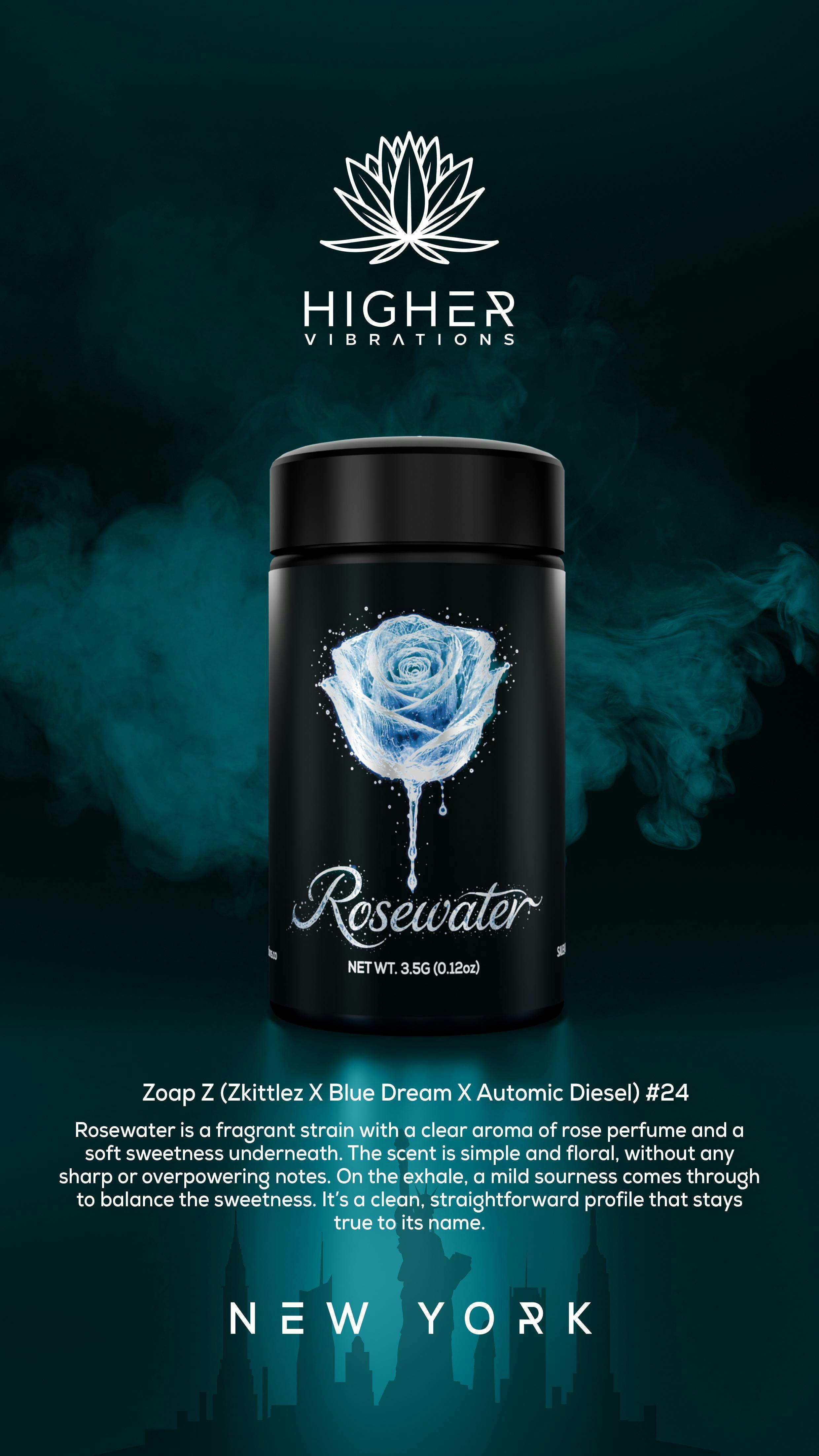 Higher Vibrations 3.5g Flower - RoseWater