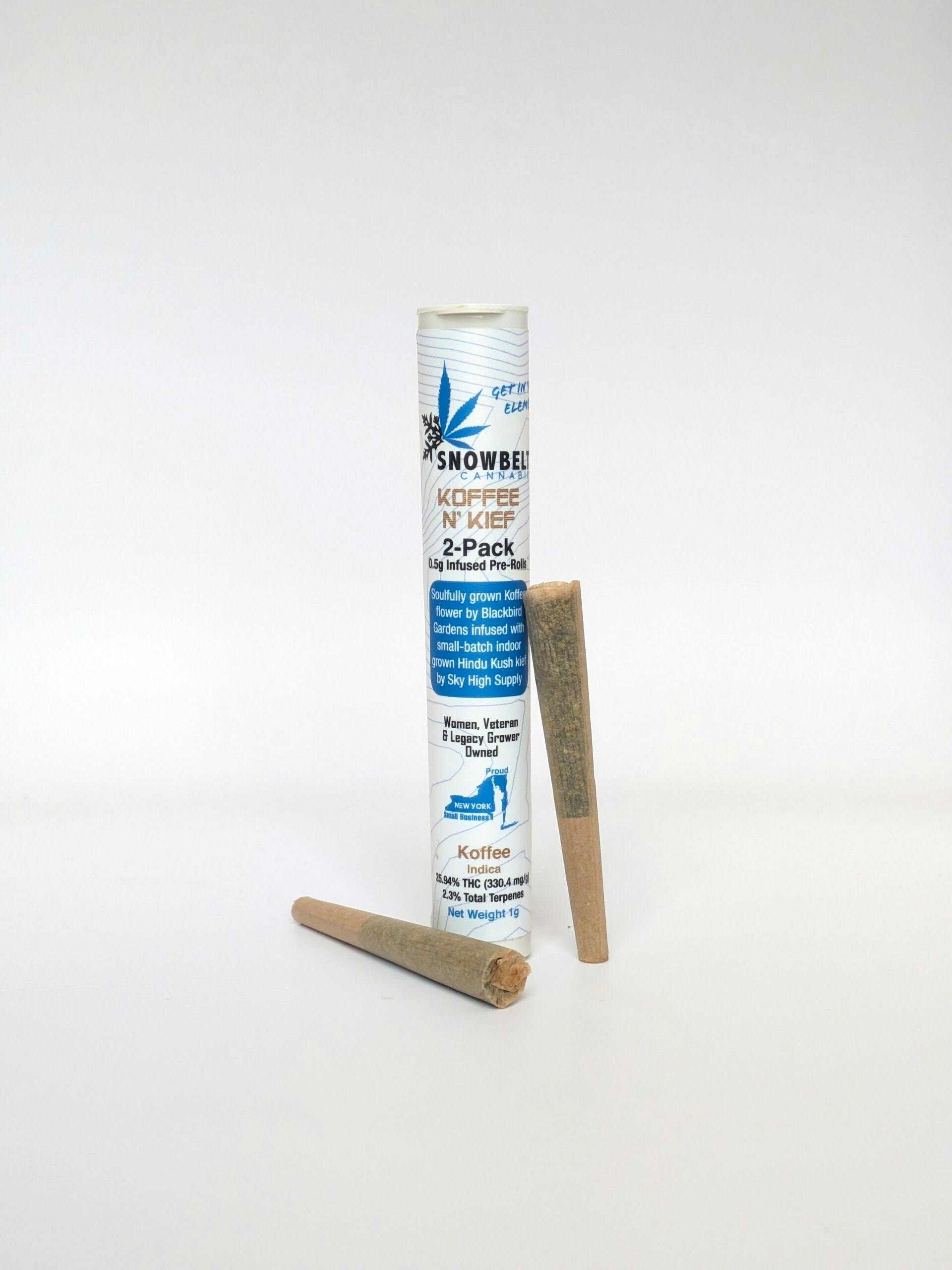 Snowbelt Infused PreRoll 2pk/.5g - Koffee N' Kief
