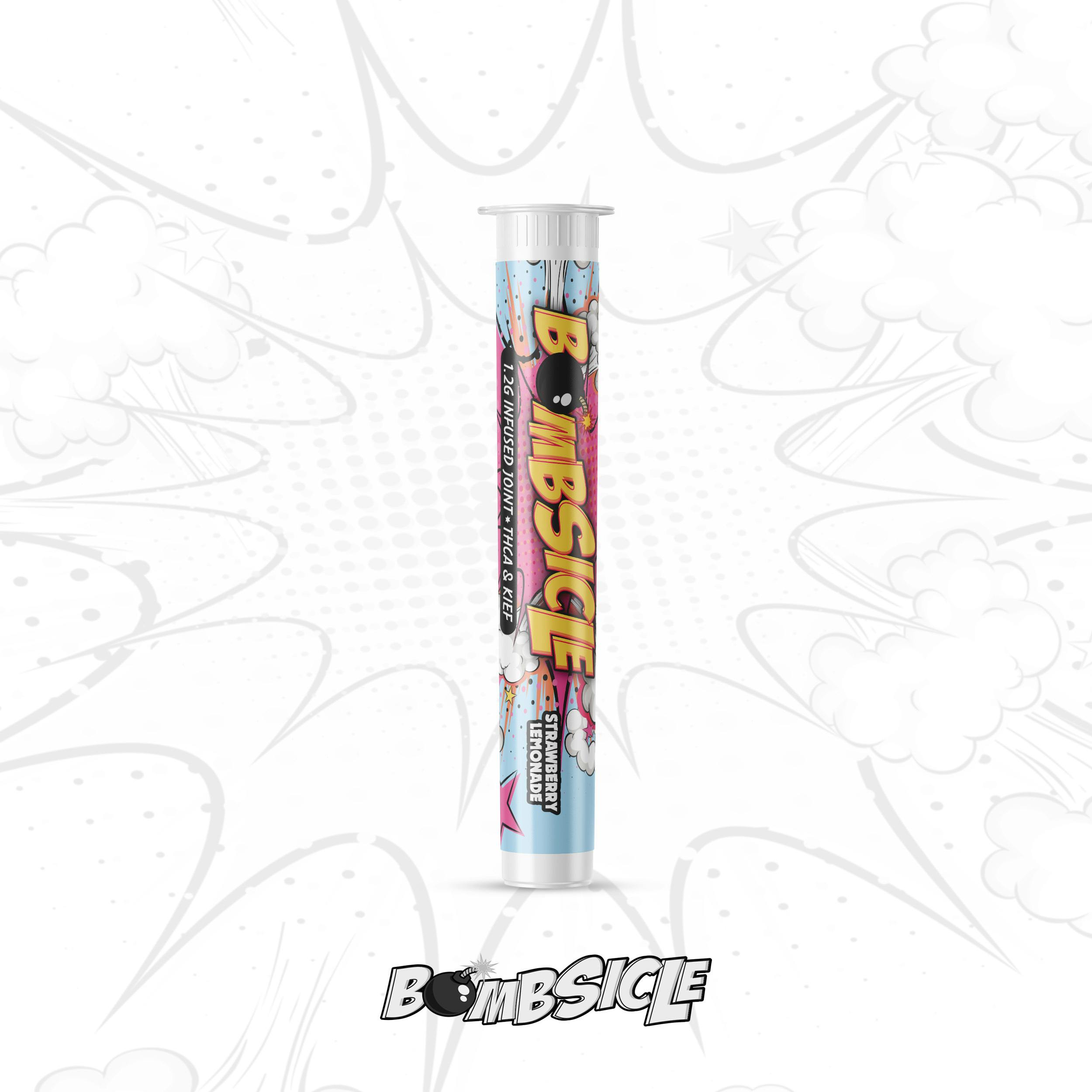 Bombsicle 1.2g THCa & Kief Infused Preroll Strawberry Lemonade