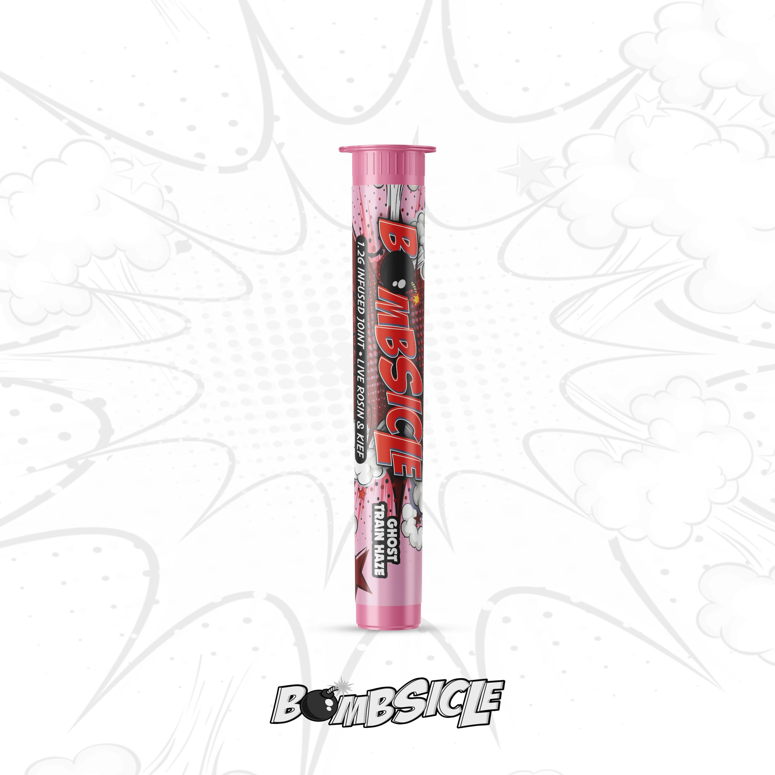 Bombsicle 1.2g Rosin & Kief Infused Preroll Ghost Train Haze