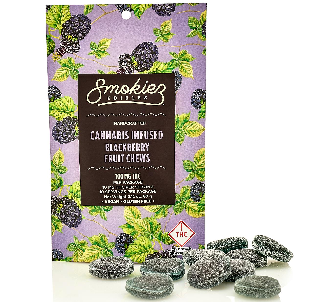 100 MG | Blackberry INDICA Gummies | Smokiez