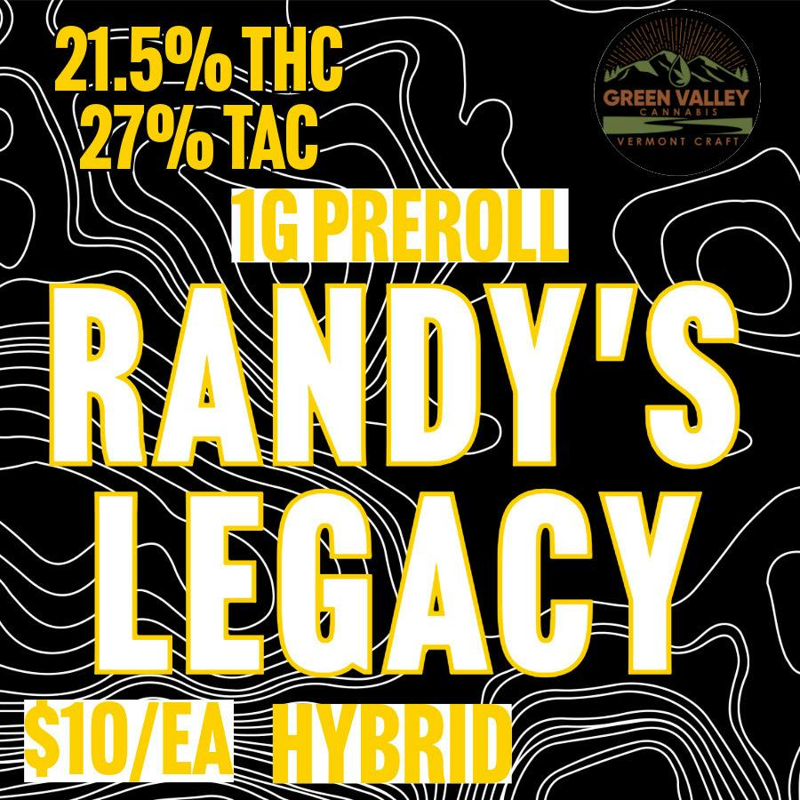 Green Valley - Randy's Legacy - 1G Bulk Pre-Roll at MothaPlant St. Albans Dispensary