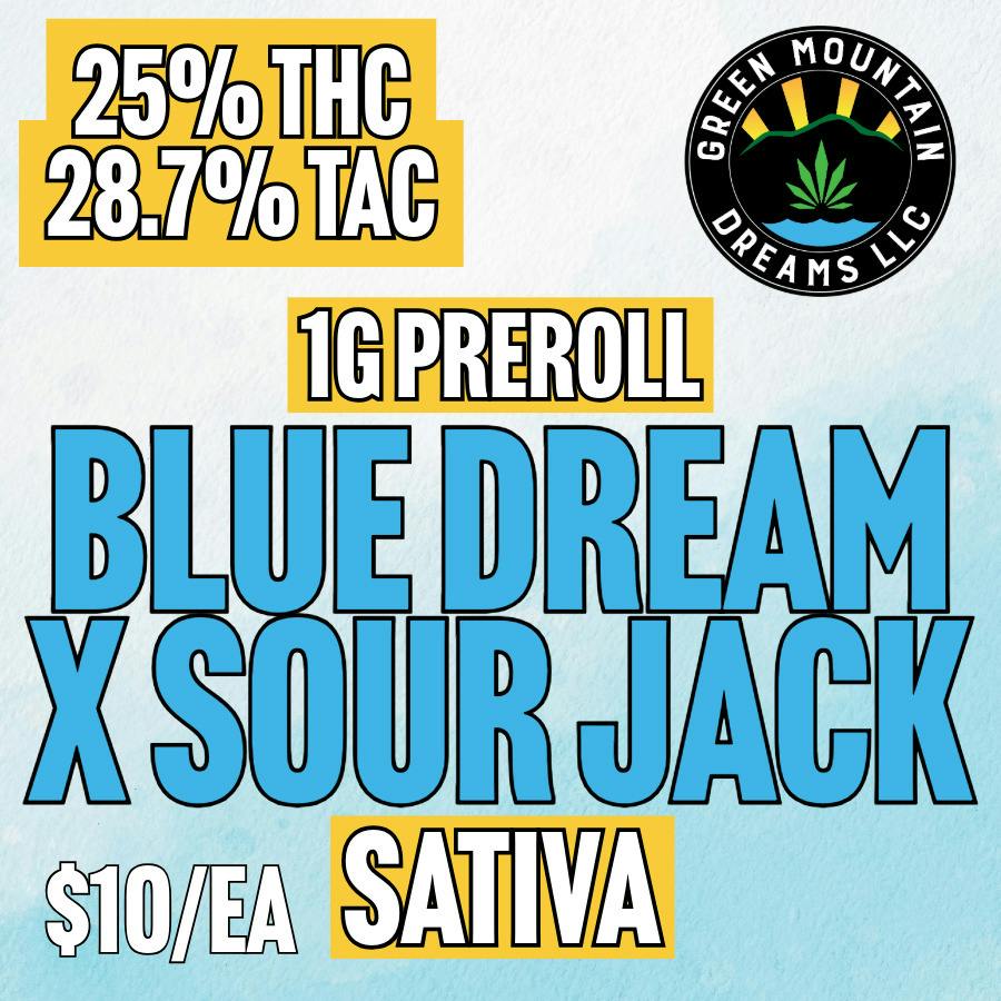 Green Mountain Dreams - Tropaya - 1G BULK Pre-Roll