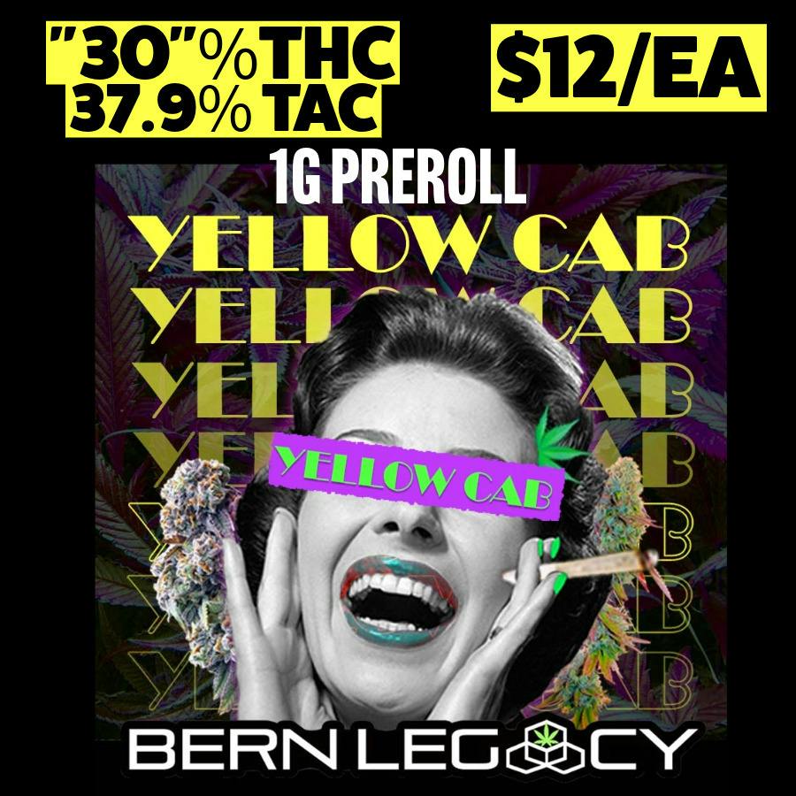 Bern Legacy - Yellow Cab - 1g BULK Pre-Roll