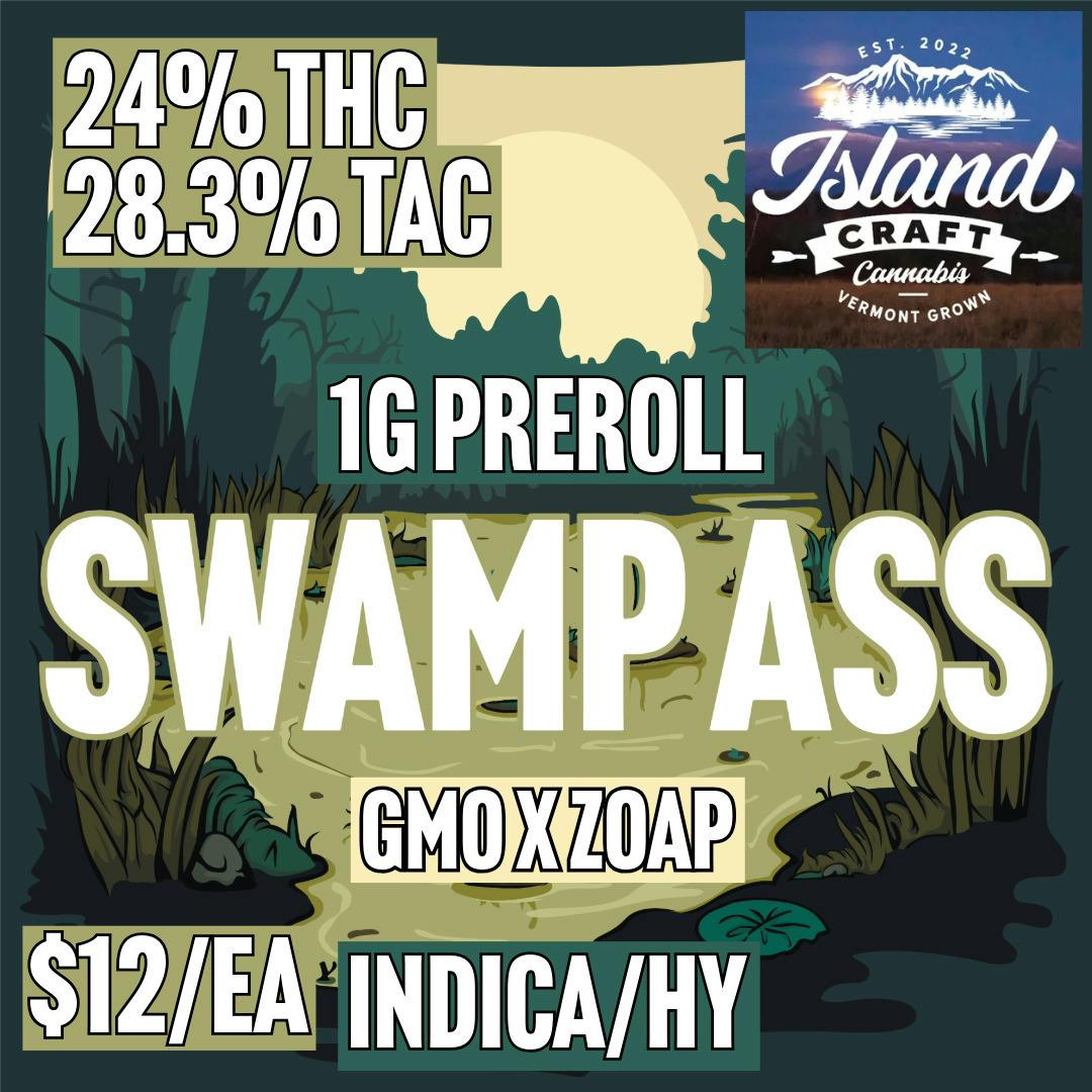 Island Craft Cannabis - Swamp Ass - 1G BULK Pre-Roll at MothaPlant St. Albans Dispensary