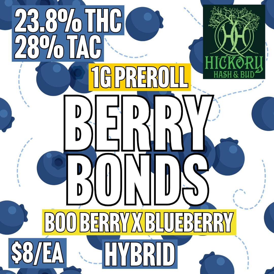 Hickory - Berry Bonds - 1G BULK Pre-Roll at MothaPlant St. Albans Dispensary