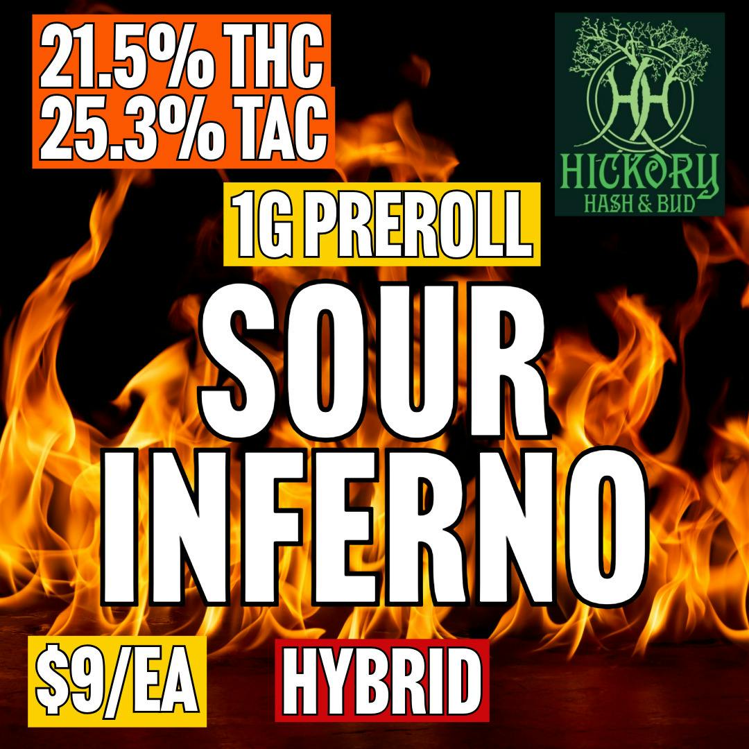 Hickory - Sour Inferno - 1G BULK Pre-Roll