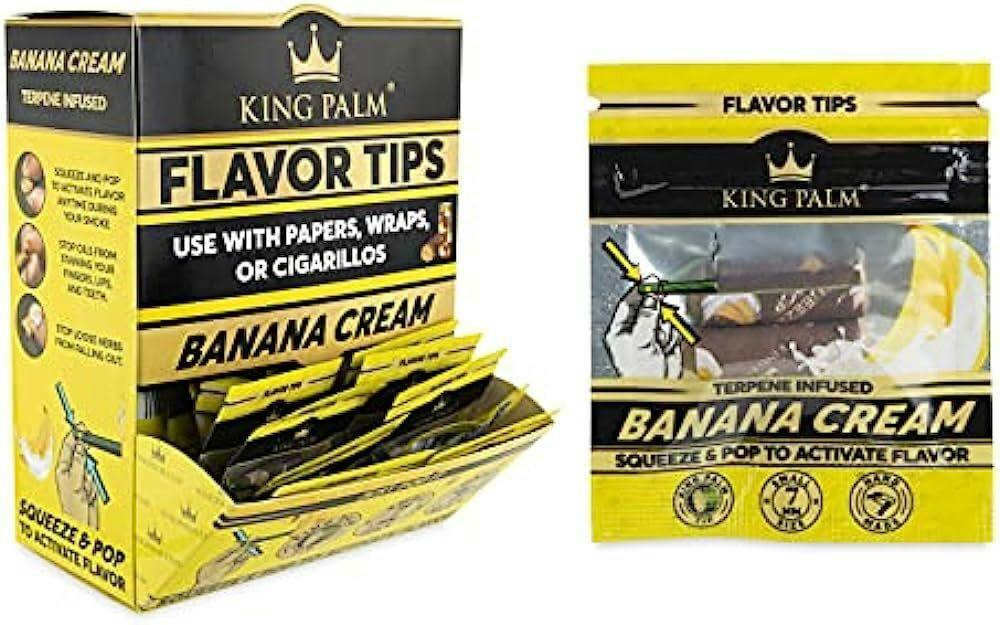 BANANA CREAM FLAVOURED TIPS - KING PALM