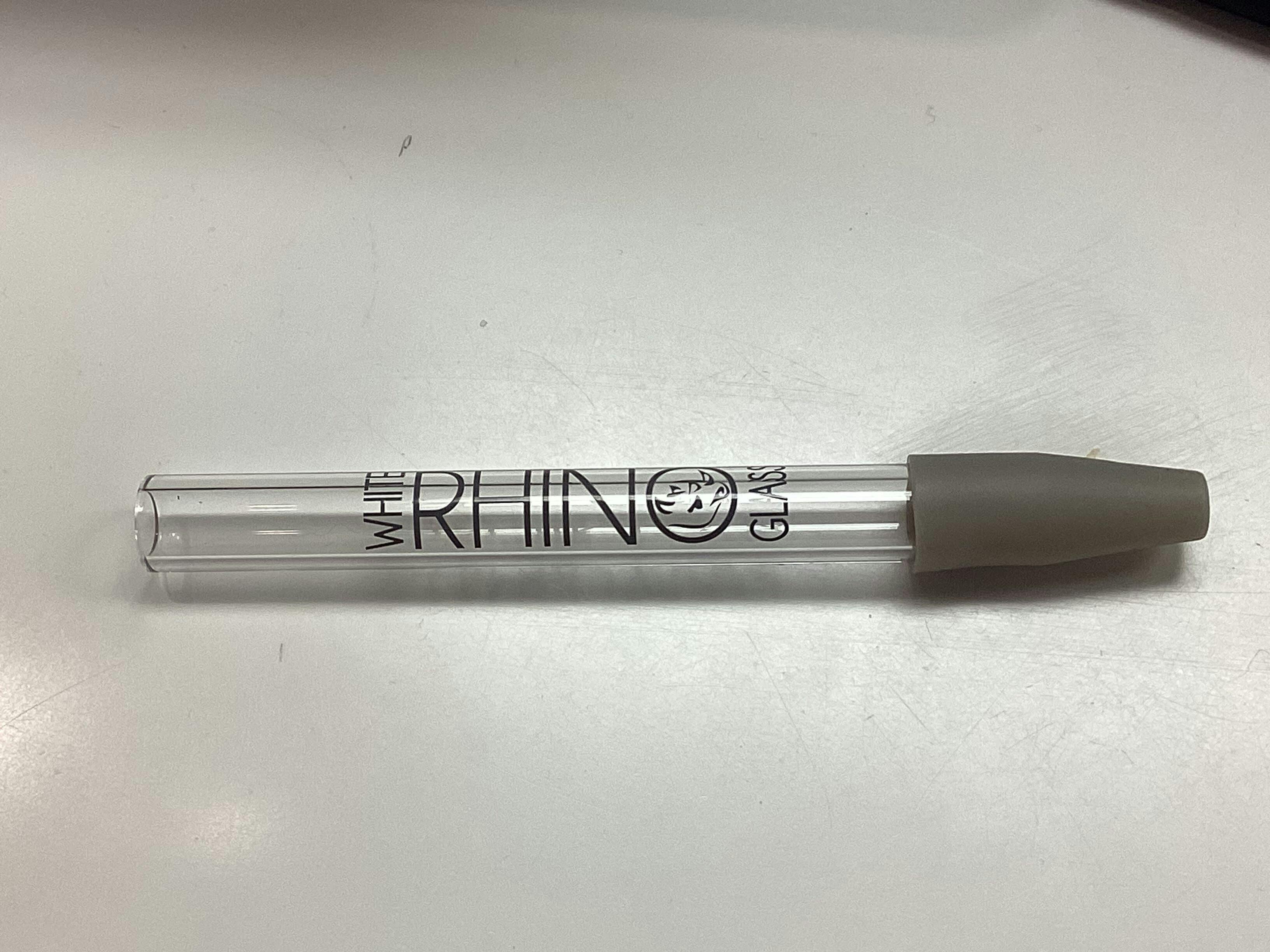 GLASS DAB STRAW WITH SILICONE CAP