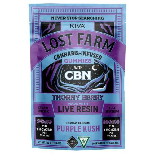 Lost Farm Thorny Berry Live Resin Gummies 200mg THC : 100mg CBN