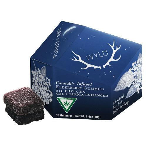 Wyld Elderberry Indica Gummies 100mg THC : 50mg CBN