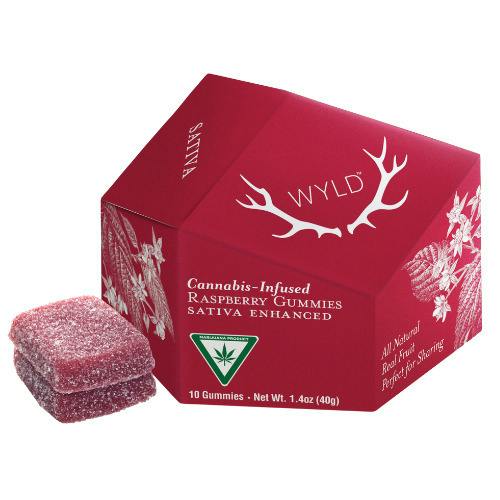 Wyld Raspberry Sativa Gummies 100mg THC