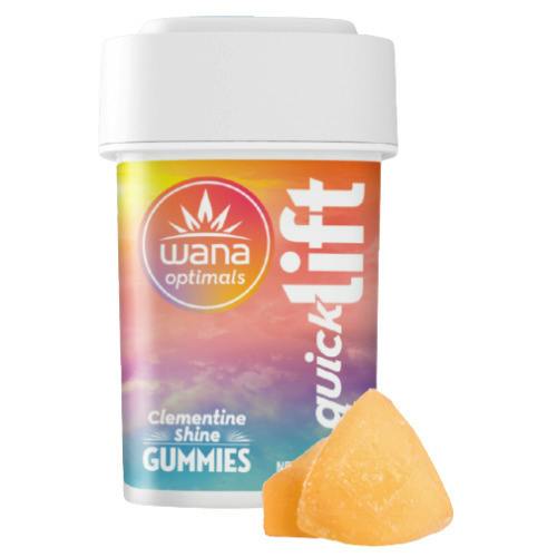 Wana Quick Lift Clementine Shine Gummies 50mg THC : 50mg THCV : 50mg CBG