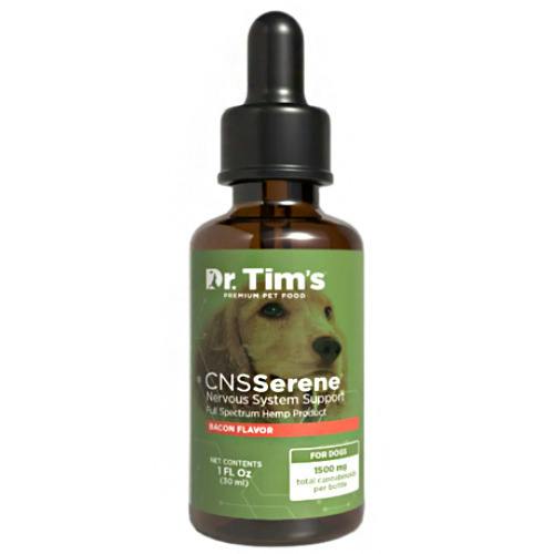 Dr. Tim's Premium Dog Food Serene Bacon CBDA 600mg CBG 600mg CBD 300mg Oil Drops