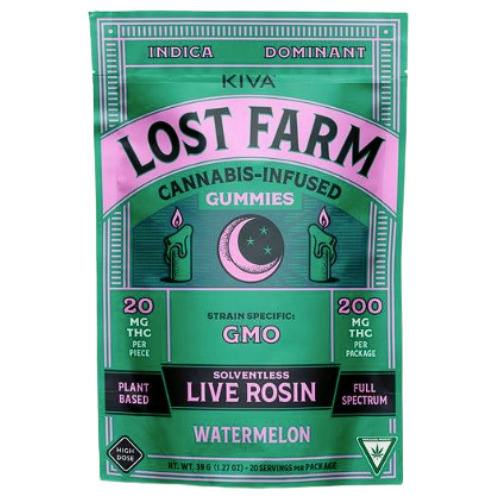 Lost Farm Watermelon Live Rosin Gummies 200mg THC