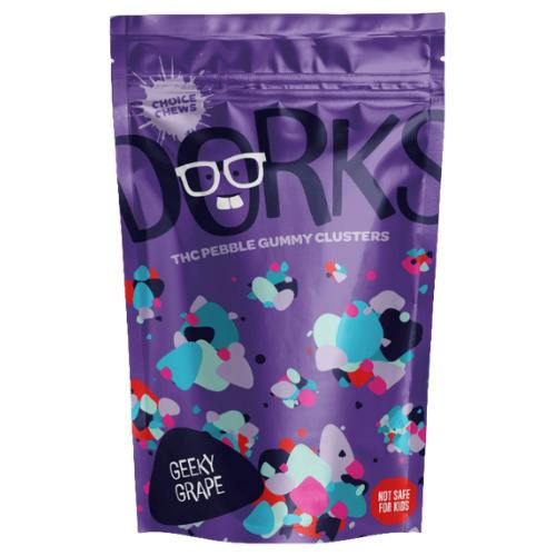 Choice Dorks Geeky Grape Indica Gummy Clusters 200mg THC