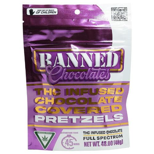 Banned Chocolate Covered Pretzels 200mg THC