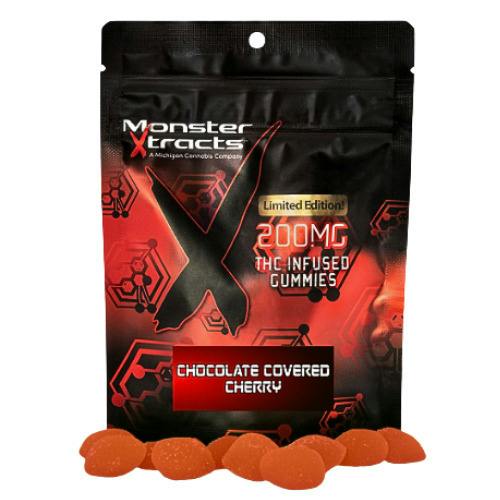 Monster Xtracts Chocolate Covered Cherry Gummies 200mg THC