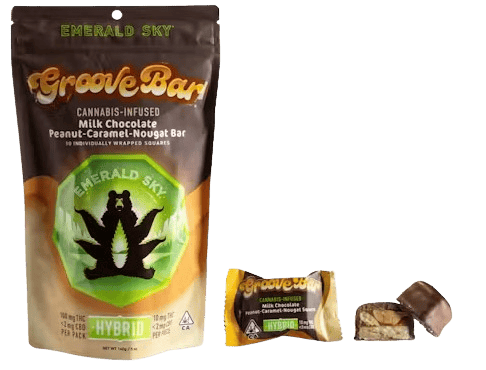 GROOVEBAR (H) MILK CHOCOLATE NOUGAT BAR - 100 mg - 10 Pack