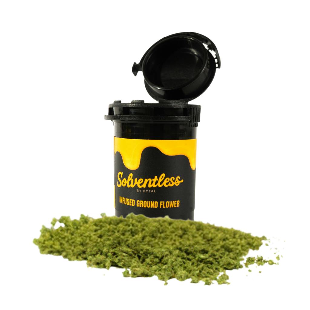 Solventless bv Vytal Options Mystery Gas Infused Ground Flower 1g at The Apothecarium Dispensary of Bethlehem