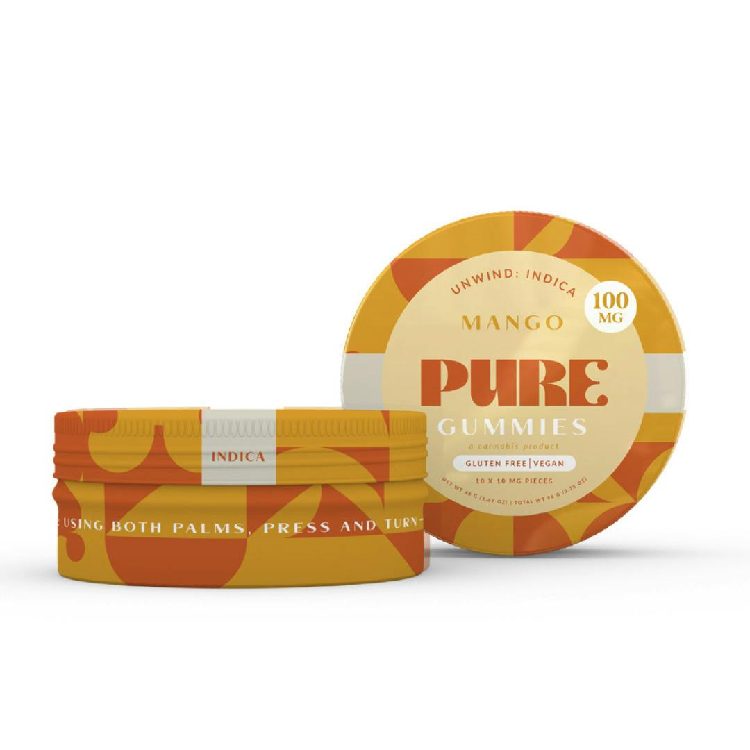 Pure Gummies 100 MG Mango