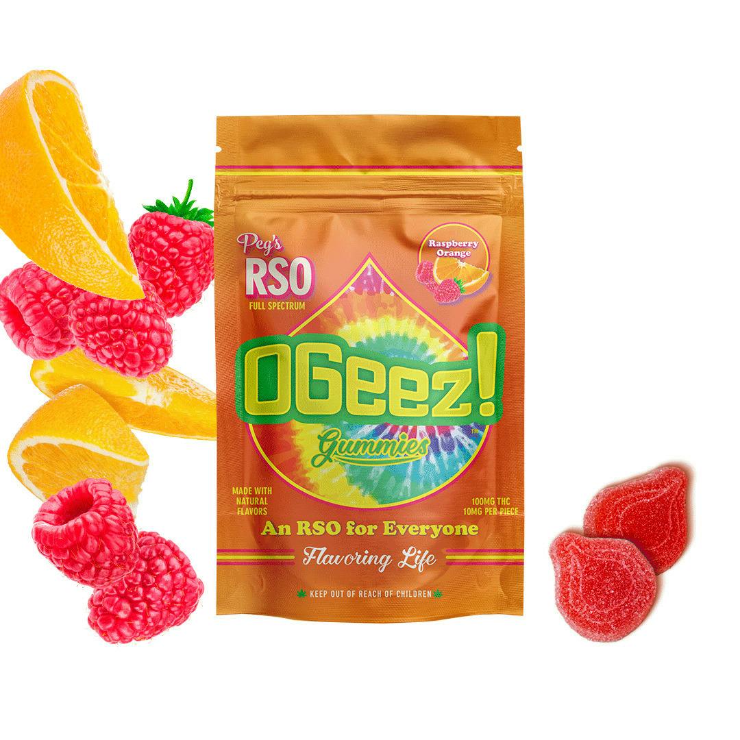 Ogeez Gummy 100 MG Peg's Rasp Orange RSO