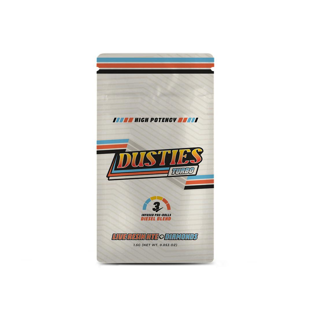 Dusties Turbo Infused Preroll .5g 3pk Diesel Blend