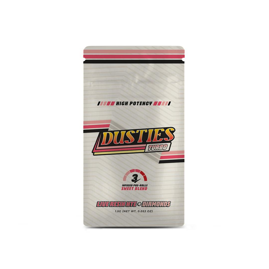 Dusties Turbo Infused Preroll .5g 3pk Sweet Blend