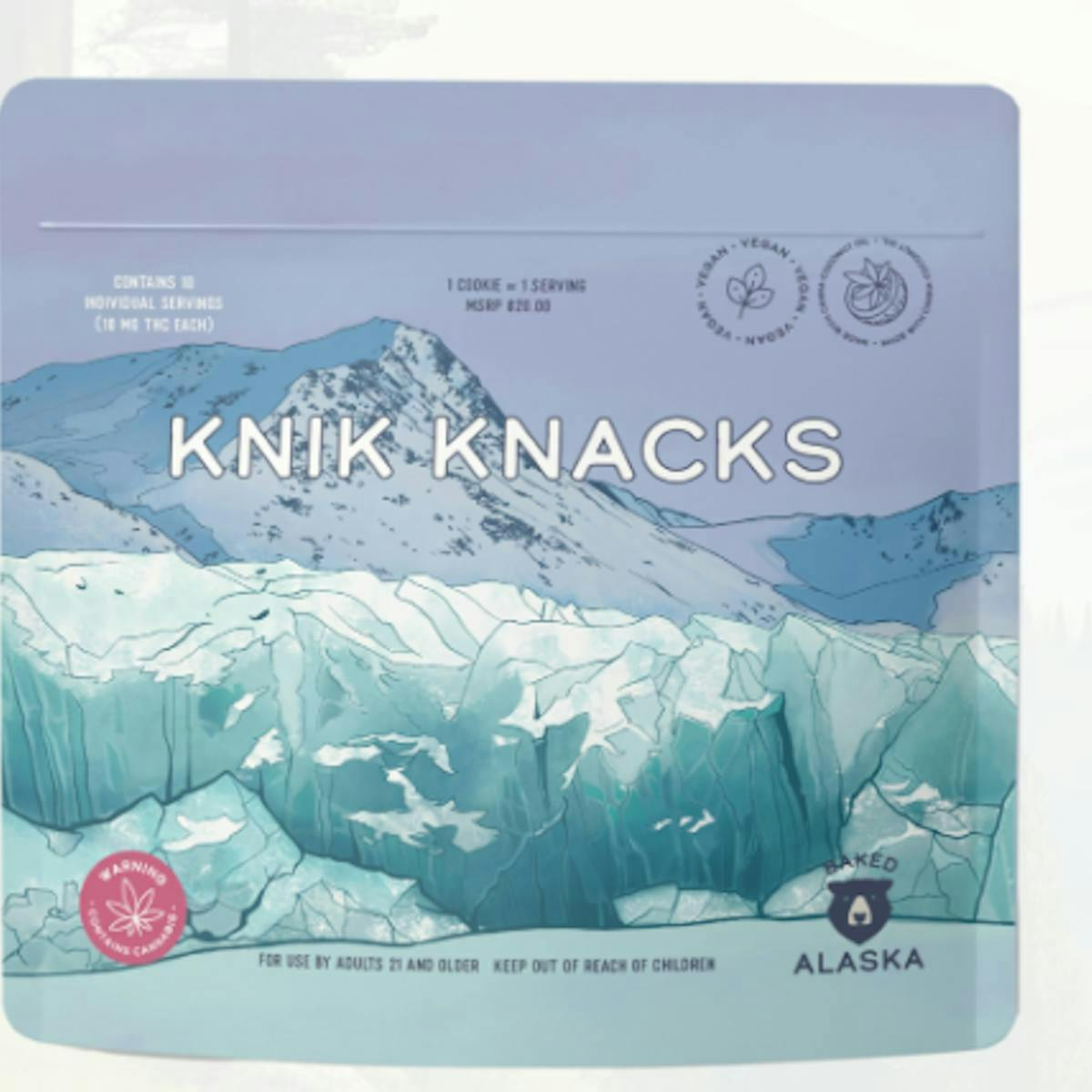 Baked Alaska- Knik Knack Cookies Indica/Hybrid 100mg
