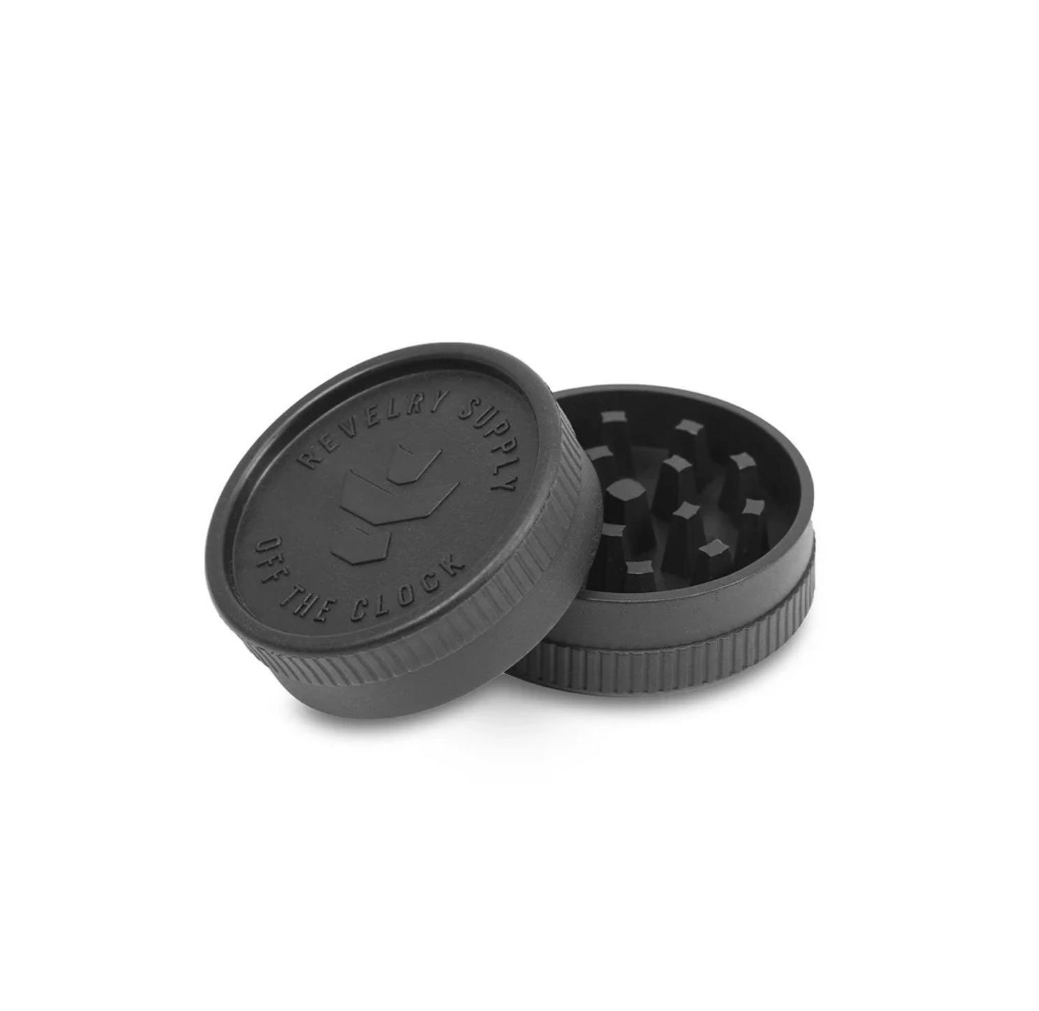 2 Piece Hemp Grinder Black Grinder