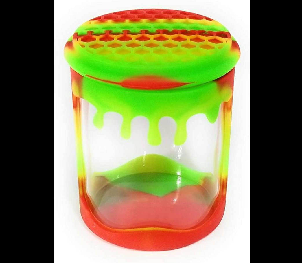 $10 Glass Stash Jar/Drippy Silicone