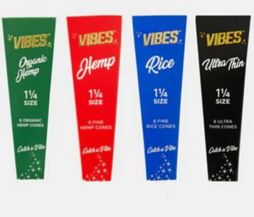 Vibes - 3pk Rice Paper King Size Cones