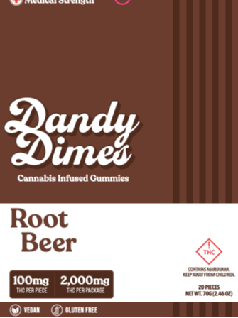 Dandy Dimes - Root Beer 2000mg Gummies