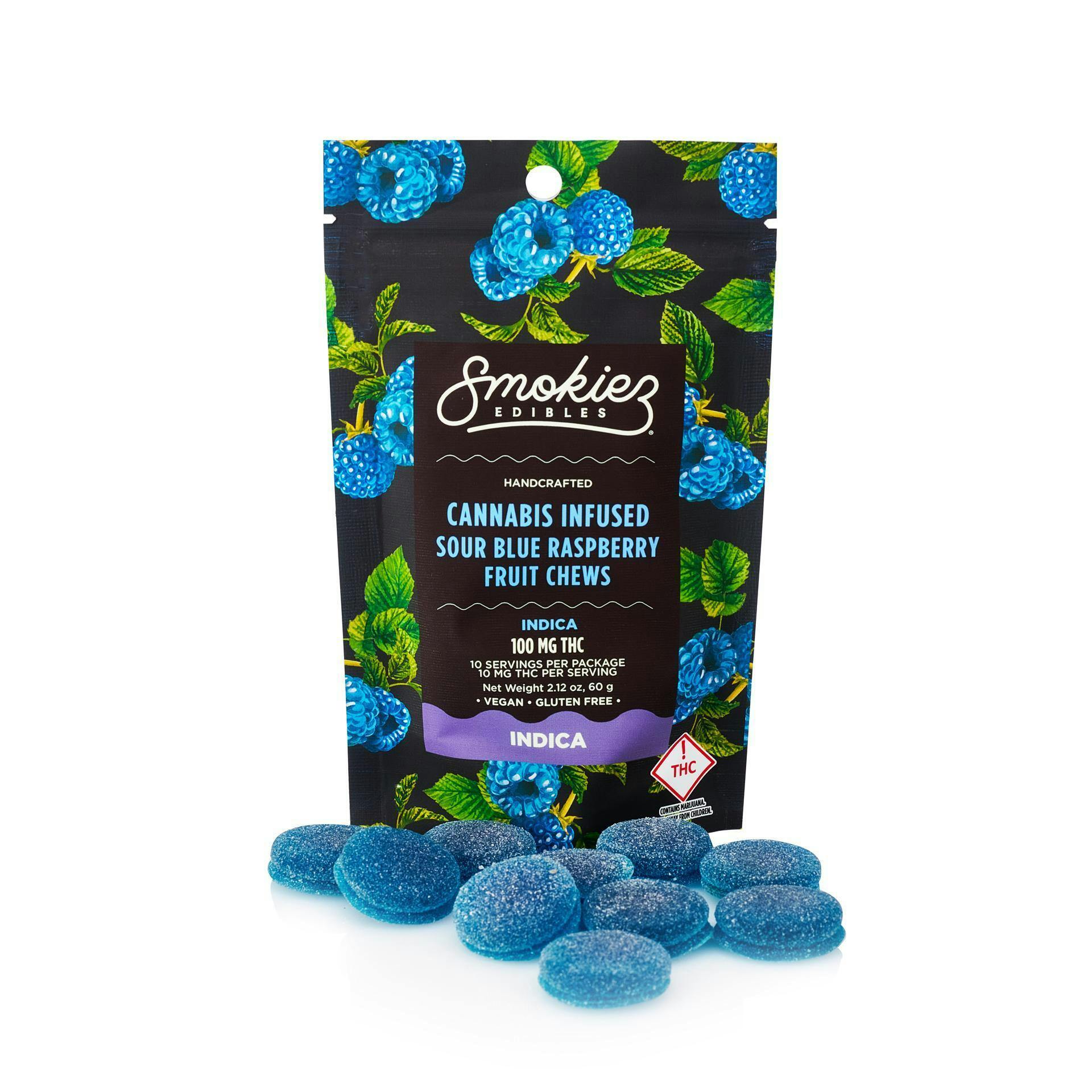 Smokiez - Sweet Blue Raspberry (I) 100mg Gummies (REC)