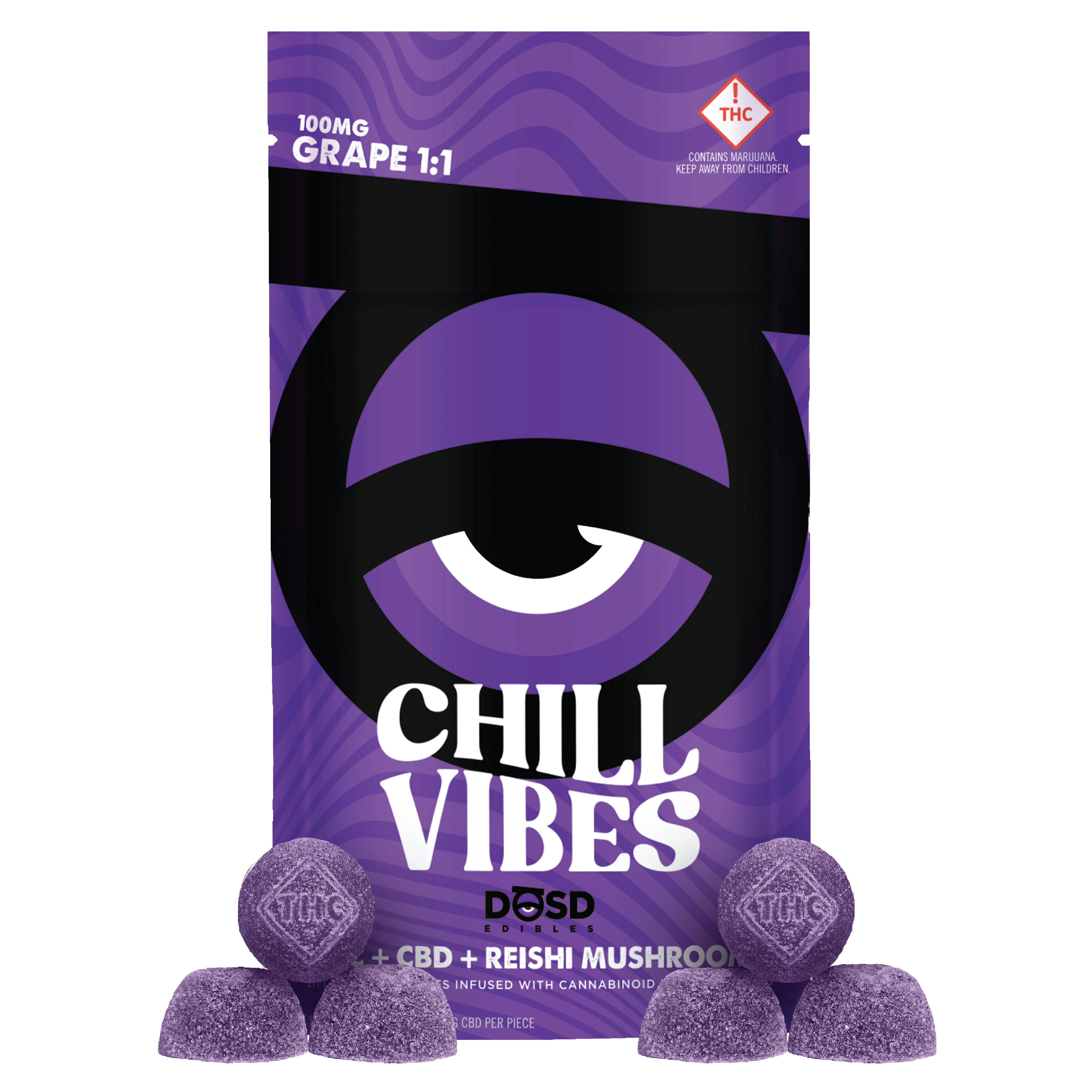 Dosd - Grape 100mg 1:1 Chill Vibes + 25mg Reishi Mushrooms (REC)