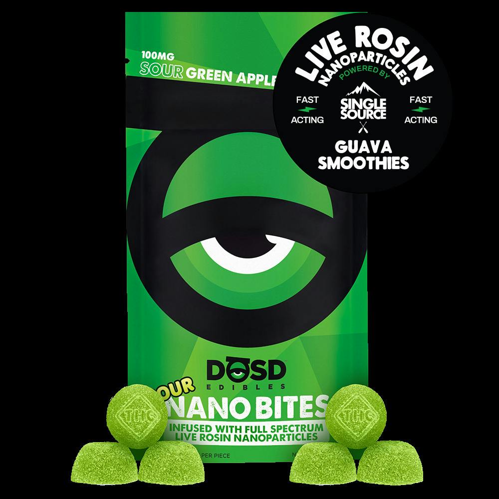 DOSD - ROSIN Sour Green Apple Nano Bite 100mg Gummies (REC)