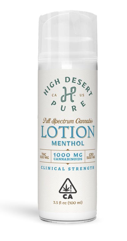 HIGH DESERT PURE - TOPICAL - CLINICAL MENTHOL LOTION 1:1 1000MG