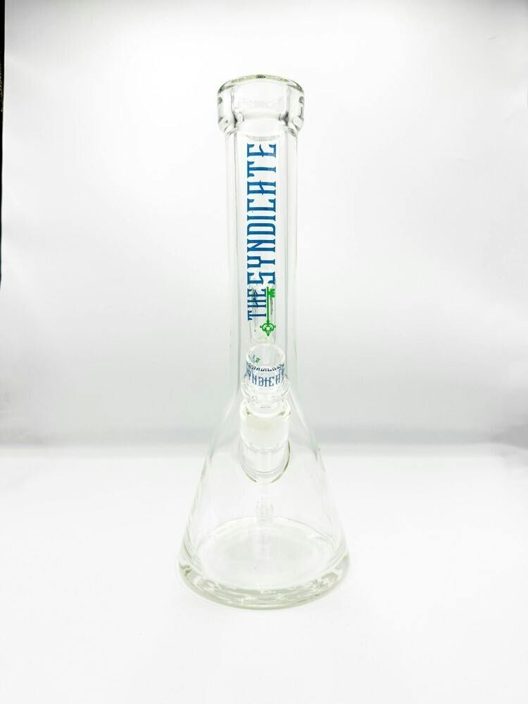 THE SYNDICATE - BEAKER BONG - 14 IN - 9 MM - BLUE