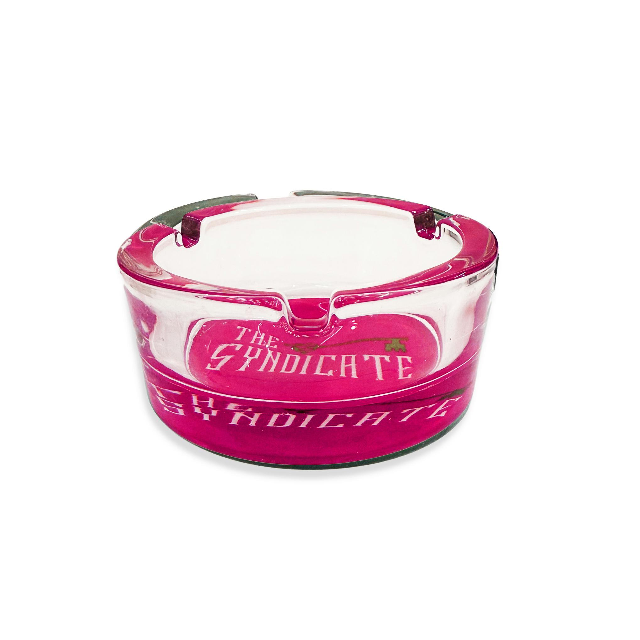 THE SYNDICATE - GLASS ASHTRAY - PINK