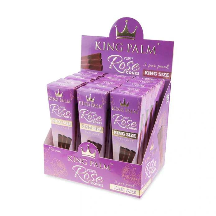 KING PALM - LEAF WRAPS - PURPLE ROSE