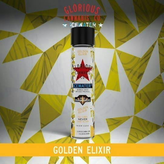 Glorious Cannabis Co. - Golden Elixer Icewater W/ Diamonds 1g Pre-Roll
