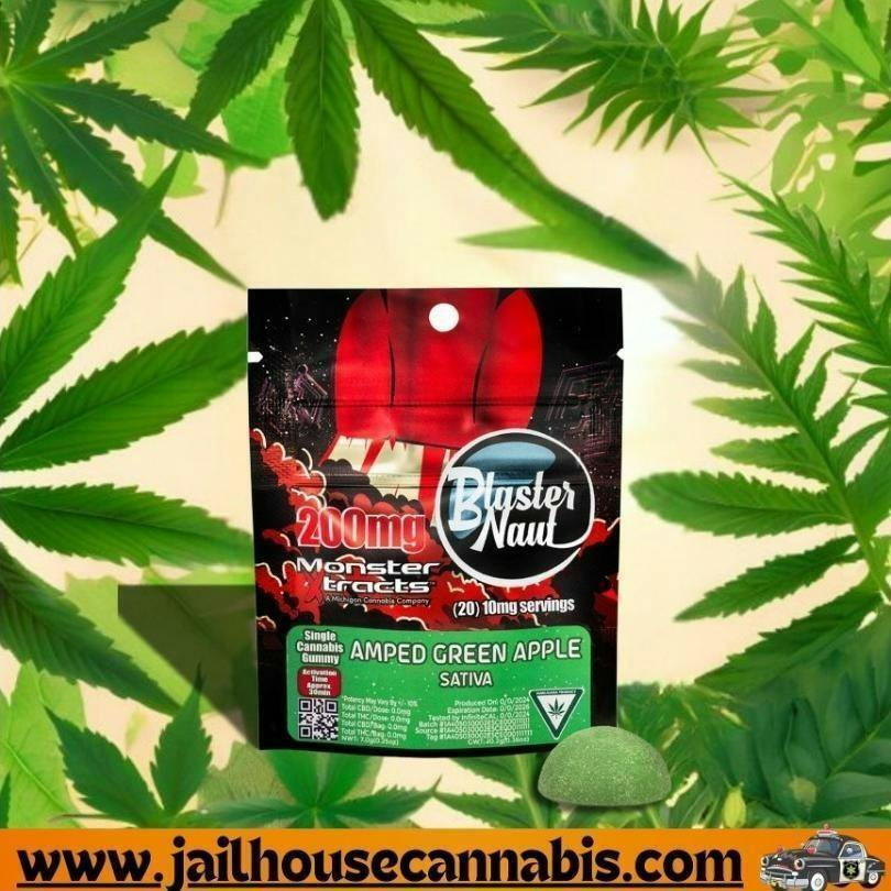 Amped Green Apple - 200mg Blasternaut - MONSTER X (S)