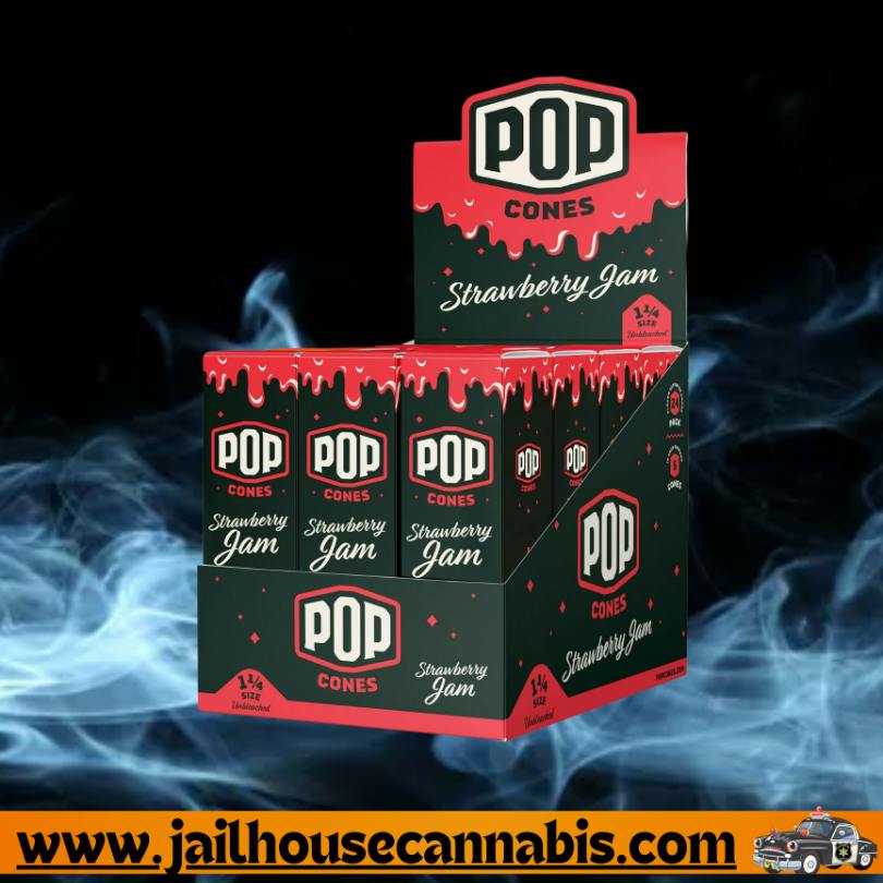 Pop Cones - Strawberry Jam 6 pack 1&1/4 (Unbleached)