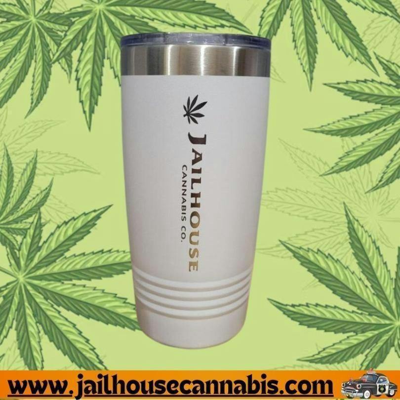 Vertical Logo 20 oz Tumbler W/ Lid H (White)