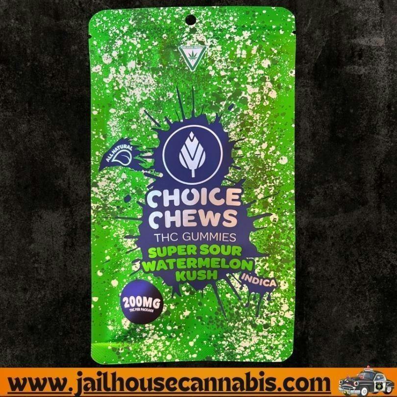 200mg Choice - Super Sour Watermelon Kush Gummies (I)