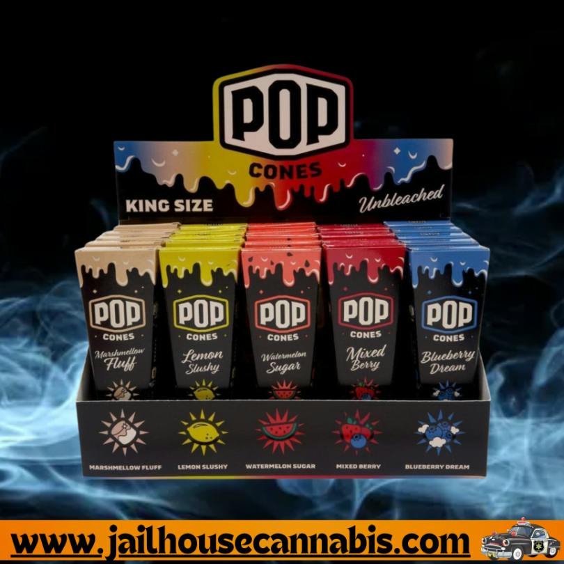 Pop Cones - Marshmellow Fluff King Size 3 pack (Unbleached)