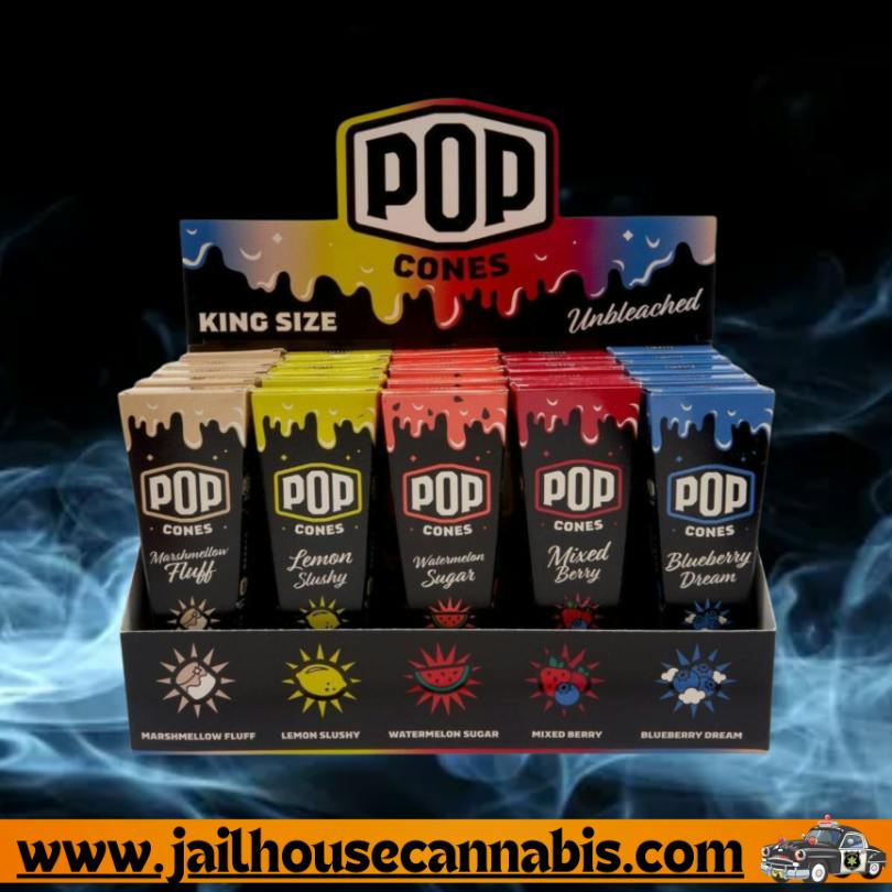 Pop Cones - Lemon Slushy King Size 3 pack (Unbleached)