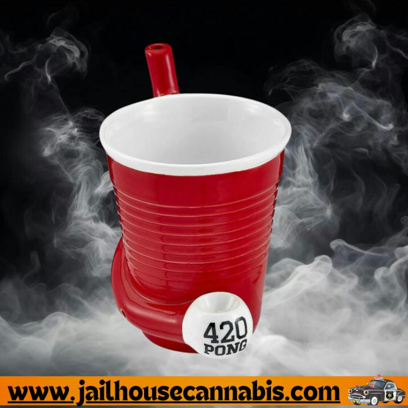 Beer Pong Mug Pipe